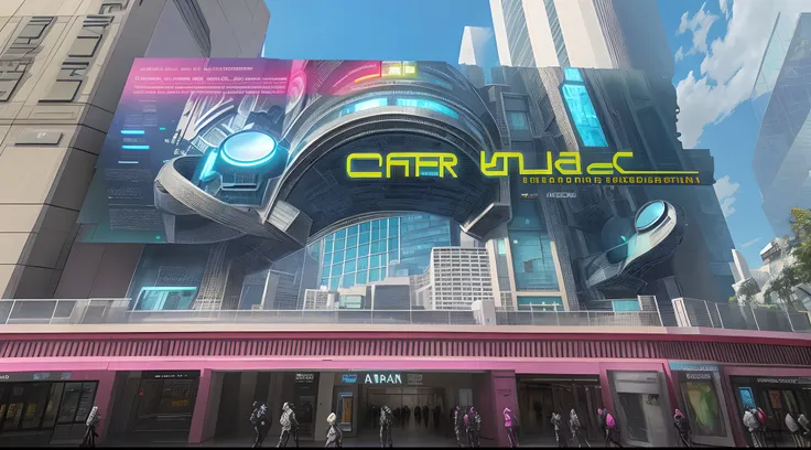 Mall plaque，cyber punk perssonage，Technologie，mirai