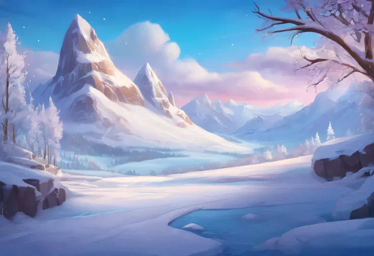 background art for 2d game, frozen land, background battlefield, high quality, hd illustration, JRPG background, RPG background, battle scenario, game scenario