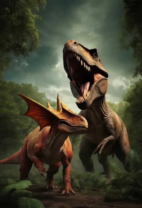 T-Rex vs triceratops