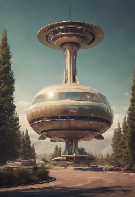 the world of AtomPunk, Retro-futurism of the 1950s,  Jetsons style