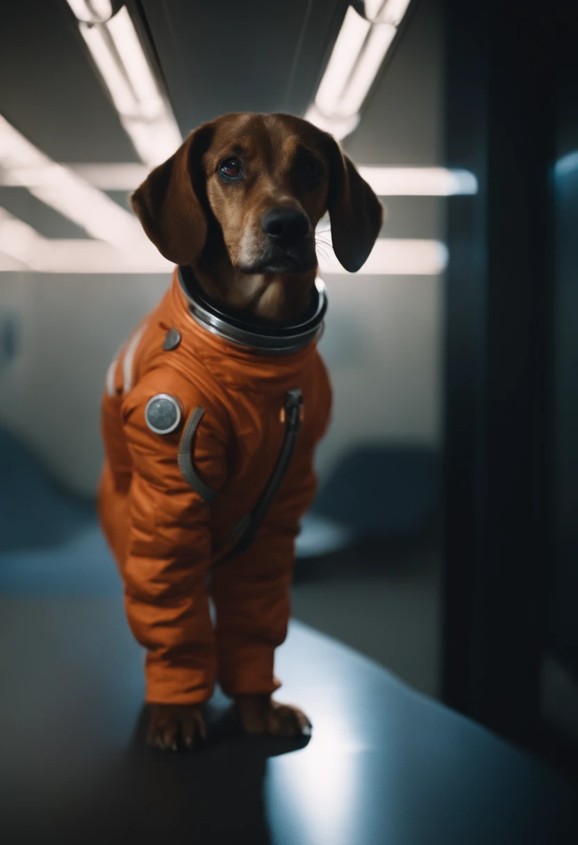 Filhote de cachorro em um traje espacial，Space Odyssey