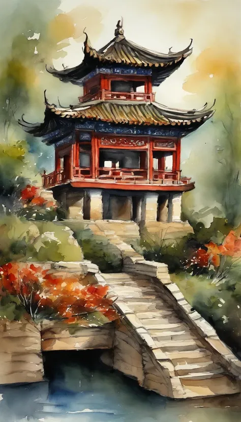 ancient buildings of China，gazebo，pavilion