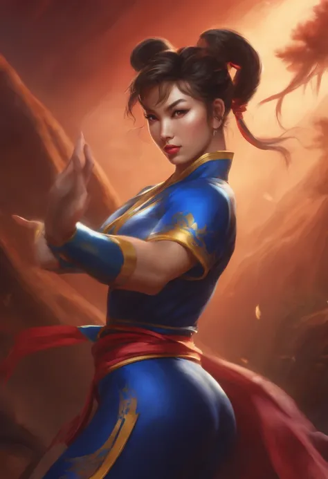 Chun li spreading her pussy