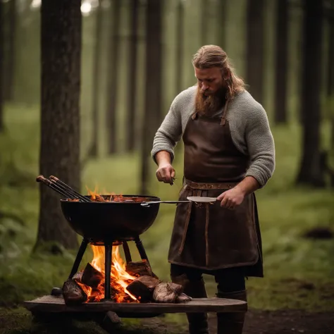 viking making grill