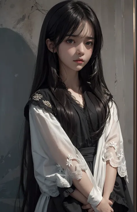 (ultra realisic), (illustratio), (Resolution Enhancement), (8K), (A highly detailed), (The best illustrations),, (Top  Quality), (A highly detailed), (​masterpiece), (wall paper), (Detailed face), Solo, 1 Girl, Watching the viewer, Fine details, Detailed f...