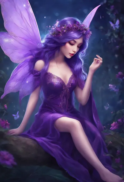 purple anime fairy