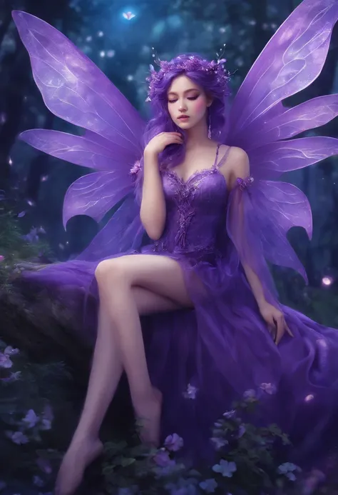 purple anime fairy