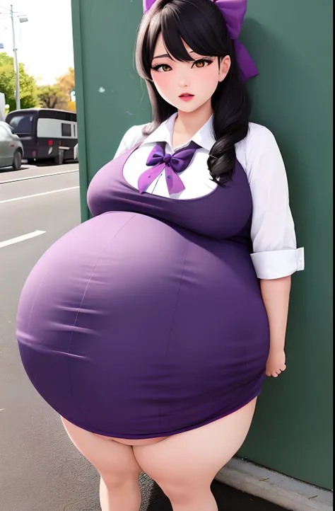 Hair Bow, black hair,Big Baby Bump pregnant, School girl, Big boobs, nipple, cum,16 years girl, Big pregnant Belly, Big Pregnant girl, Largest Belly of Pregnant, Huge Pregnancy Belly, purple eyes