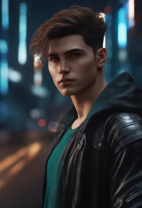 Change background cyberpunk handsome  boy realistic face. 8K ultra realistic