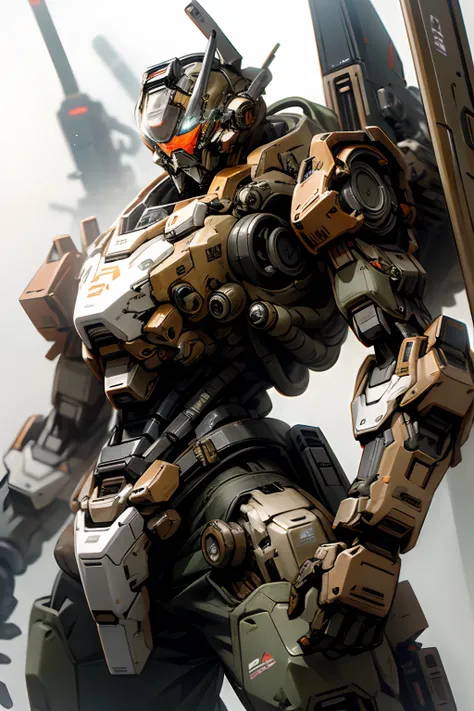 mecha espacial, amored core 6, mecha estilo jogo titanfall, mecha de gunda