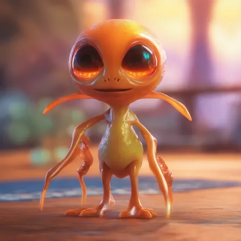 Translucent ethereal alien creatures，adorable translucent little 🔥 alien creature, extremely cute, huge endearing eyes, shimmering ✨ sparkling, flames 🔥 fire 🔥🔥🔥, inner glow, magical, mystical, otherworldly, gorgeous mesmerizing macro photography