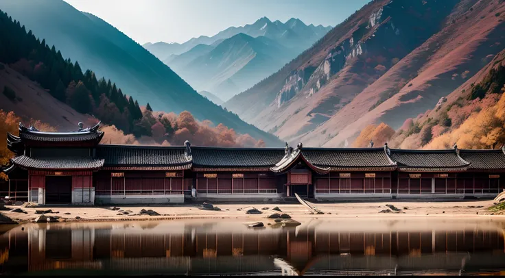 leaders of a small Chinese village, gathered in a ceremony in the mountains