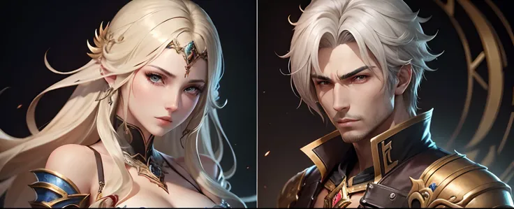 Personagem Lineage 2 masculino e feminino.