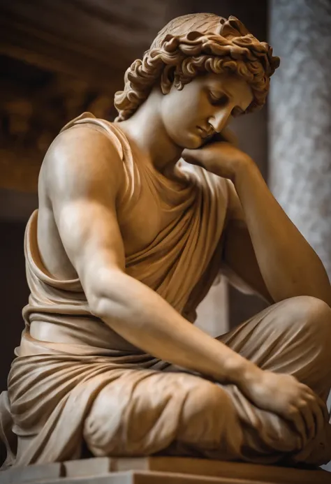 GREEK STOIC STATUE MEDITATING