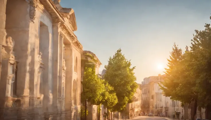 Summer morning,Refreshing breeze,wanting,Start a good day,Will,Buildings