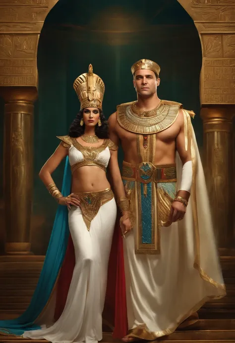 Book cover with Cleopatra and an Emperor of Egypt posing for the promotion of a slimming book