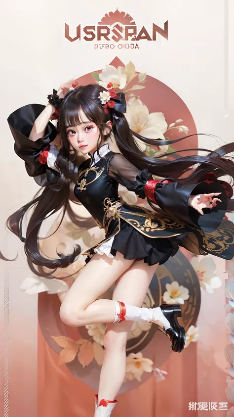 1girl, hu tao, realistic, ultra detail, hu tao dress and accesoris, twintail