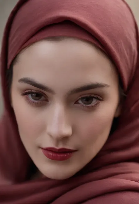 (((a deep reddish wound crosses her left cheek))) fair complexion, woman around 32 years old, natural hijab, curvaceous, full body, nude, beautiful, thick ass , ultra sharp focus, realistic, tetradic colors (scar:1.4)