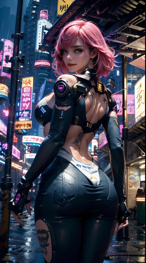 masterpiece, maximum quality, ultra high resolution, 8k, a girl,beauty,21years old,fair skin, extremely beautiful,strong gaze, alone,bust portrait,cyberpunk outfit, extremely detailed face, detailed eyes, mischievous smile, cheerful, realistic photo, total...