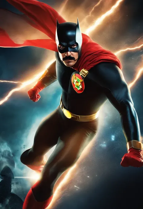 (super herois, portugal, poderes 1:1) Superhero, portugal, capa, bigode, Muscles, voar, lasers, banda desenhada