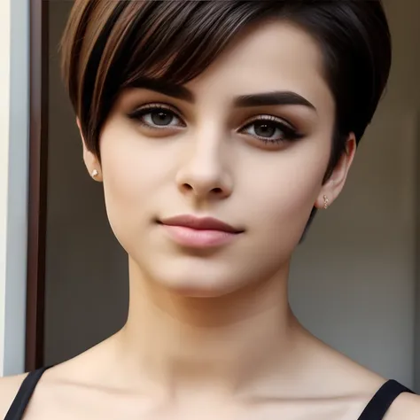 Beautiful cute iraqi androgynous short hair femboy.. Perfect face. portrait. Masterpiece. Big lips.