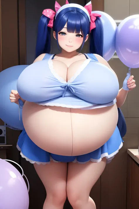 Twintails Hair Bow, blue hair,Big Baby Bump pregnant, nurse costume, Big boobs, nipple, cum, Big Blue Balloons,16 years girl, Big pregnant Belly, Big Pregnant girl, Largest Belly of Pregnant, Huge Pregnancy, background hospital,Huge 9 months Pregnancy Bell...