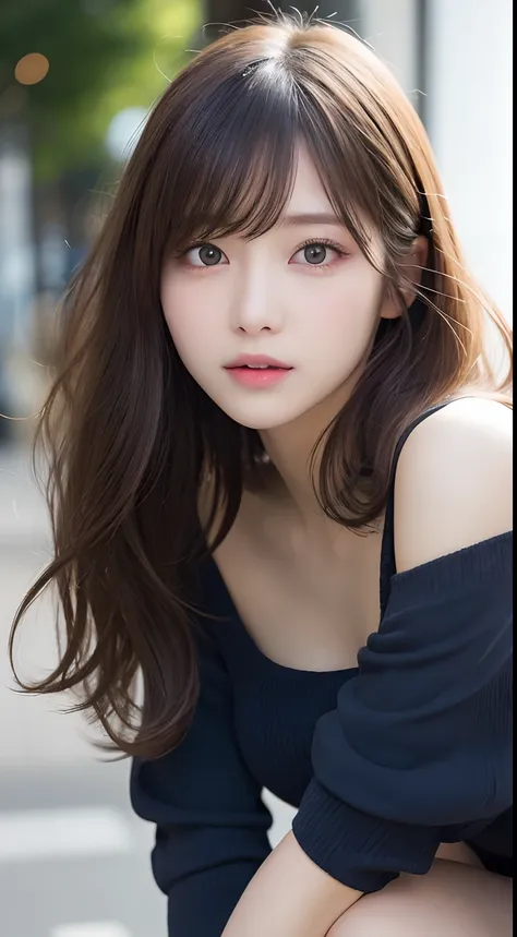 finely detail, hight resolution, hightquality、Perfect dynamic composition, Beautiful detailed eyes, Medium Hair, small tits、Natural Color Lip,Kamimei、Shibuya、20 years girl、1 persons、Transparent skin、Glowing hair、masutepiece, Best Quality, Illustration, Ult...