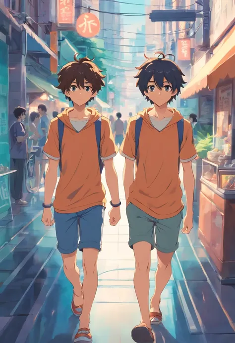 1boys,curlies ,Perfect body proportions ,Anime style，20-year-old youth