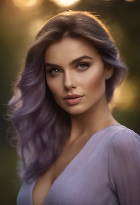 best quality,4k,8k,highres,masterpiece:1.2,ultra-detailed,(realistic,photorealistic,photo-realistic:1.37),beautiful detailed eyes,beautiful detailed lips,extremely detailed eyes and face,longeyelashes,purple hair,girl,creative hairstyle,vivid colors,soft l...