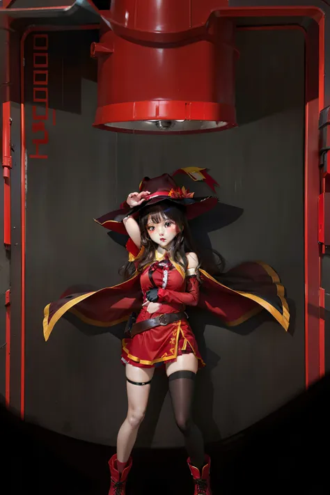 1girl, Megumin, red dress, realistis, ultra detail