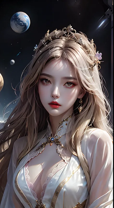 1 27-year-old girl, 1 zodiac goddess from the future, goddess of the pink and purple 12 zodiacs, the goddess of the zodiac in a yellow ao dai, a 12 zodiac ao dai with many black lace detail, mythology Goddess of the 12 zodiacs from the future, zodiac ♏, lu...