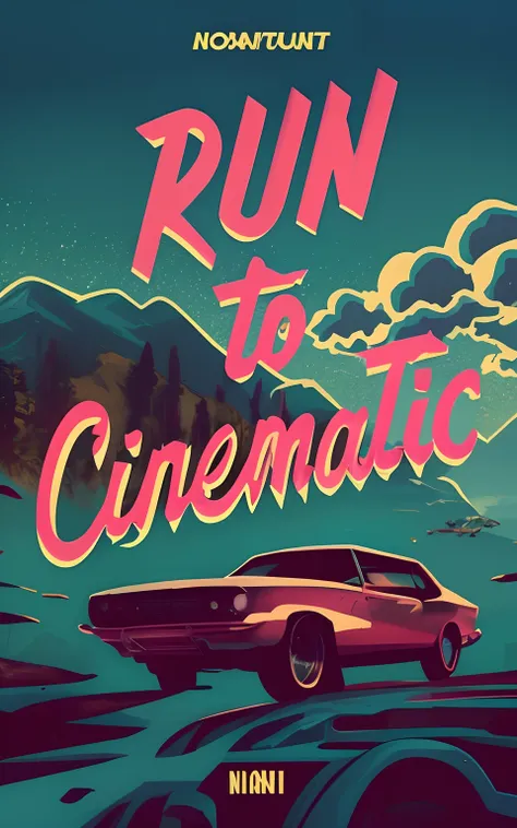 run to cinematic by noah bluntt, greg rutkowski. cinematic, cinematic poster, **cinematic, cinematic ， - h 7 6 8, retro movie poster, beautiful cinematic poster, jen bartel, cinematic, cinematic, cinematic!, martin ansin, cinematic movie poster, [ cinemati...