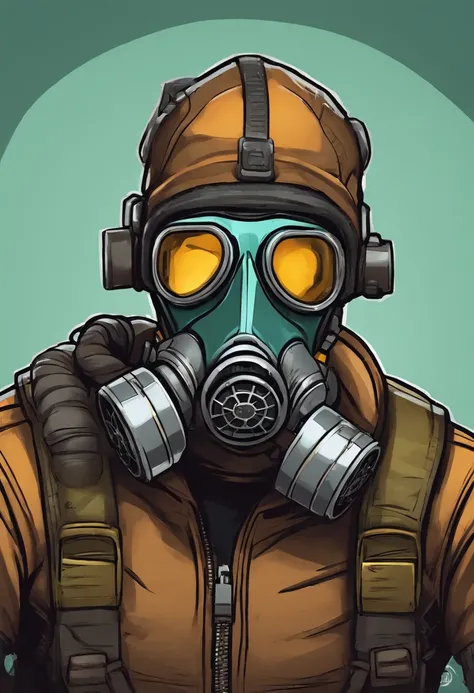 a cartoon character of a man with a gas mask and a gas mask on, profile picture 1024px, borderlands art style, borderlands 3 style, realist aetherpunk, from valve, borderlands style, duke nukem art style, eldritchpunk, muscular! cyberpunk, avatar image, pr...