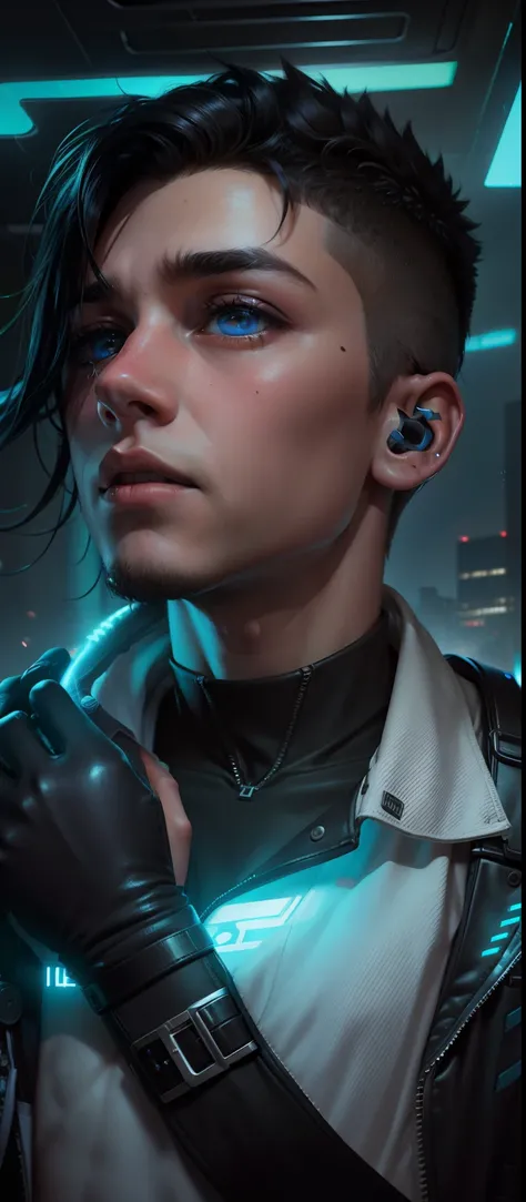 A boy Change background cyberpunk boy realistic face ultra hd