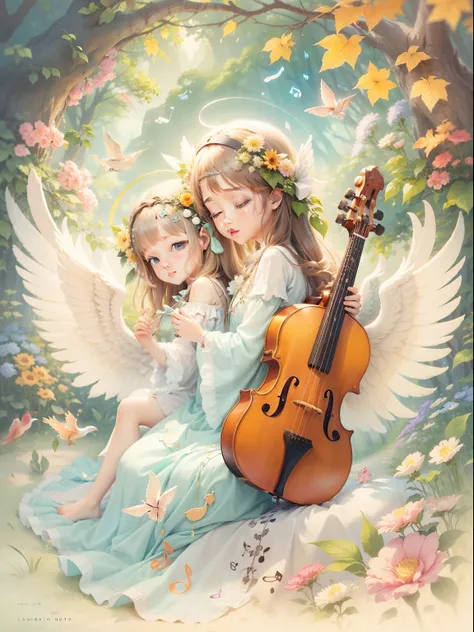 In nature、Cute Angels、musical note、harmony