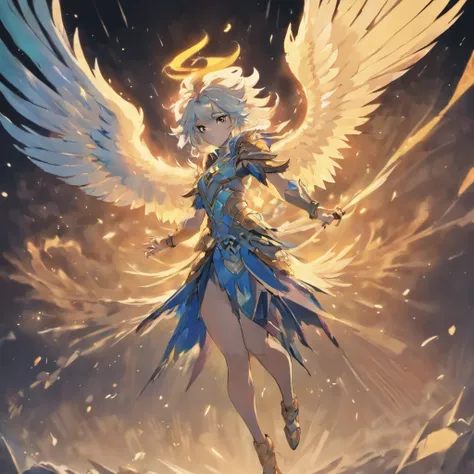 Gryphon, mysterious creature, A majestic, Powerful wings, Lion body, Eagle head, Fierce gaze, sharp talons, grieves, The large, flight, Fantasy realm, mythological landscape, magia, mysterious creature, mythological beasts, furious, Mythical monsters