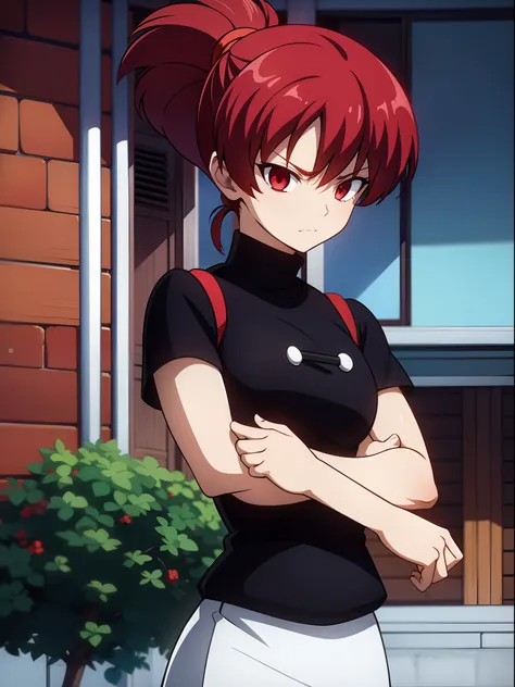 Female ranma, red hair, badass , assassination