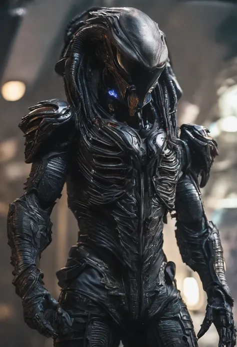 Predator，full bodyesbian，Snake scale armor，high - tech