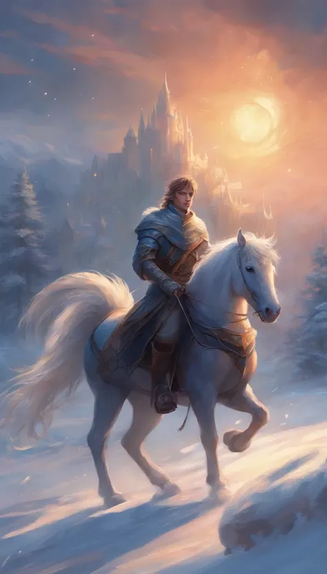 In the ice and snow，Standing was a teenager in a blue robe，It was a handsome boy，Star-eyed swordsman，A broken carriage was parked beside him, which had broken down，Even the horses didnt know where to run。This time，It was snowing heavily！