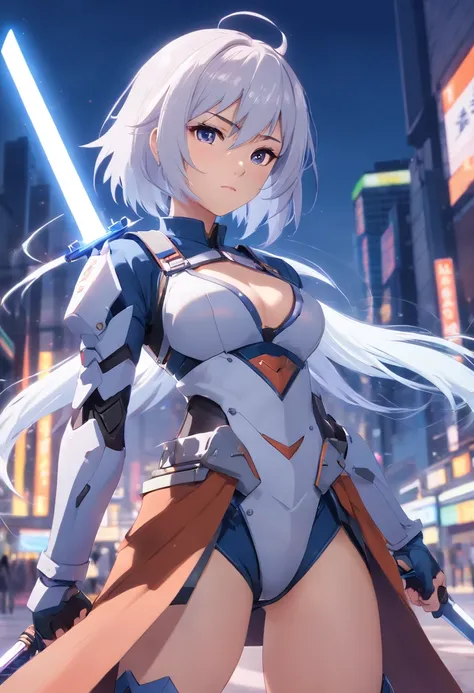 (masterpiece), best quality, perfect face, woman in a futuristic suit posing for a picture, female ninja, perfect hands, perfect fingers, perfect fit, perfect body, cyber japan style armor, cg artist, beautiful female, Kunoichi, game, honkai impact, cool a...