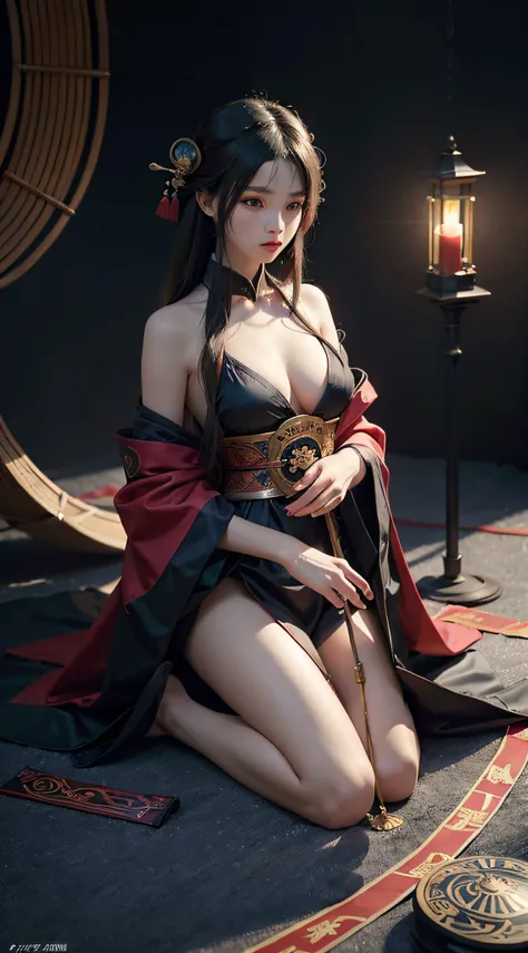 true-to-life visuals, artistically refined,captivating beauty, breathtaking aesthetics, dramatic contrasts, atmospheric depth,official art,high saturation,Intense Coloration,
1girl,solo,
Onmyoji, shikigami summoner, ofuda inscriber, exorcist, yin-yang mast...