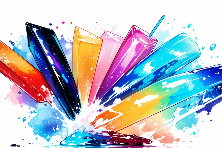 Colorful Stick Ice、Beautiful fece、Summer