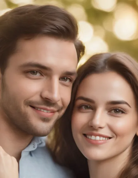 best quality,highres,masterpiece:1.2,ultra-detailed,realistic,smiling couple of man and woman,intimate,portrait,love,affection,warmth,tender,loving gaze,gentle touch,happy embrace,colorful background,warm lighting