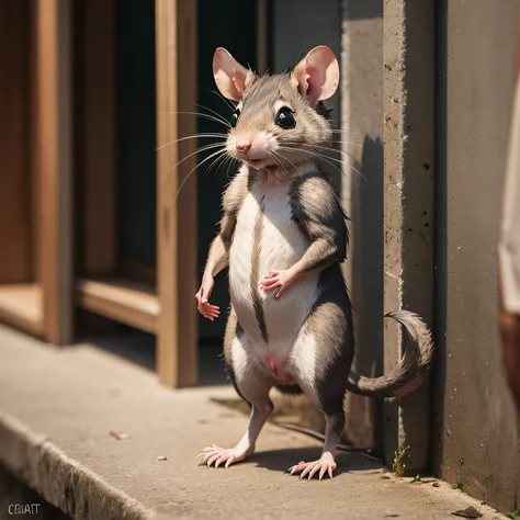 criar a foto do animal RAT, Standing;