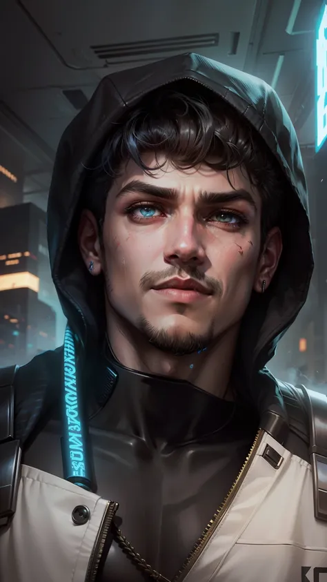 Change background cyberpunk handsome boy, realistic face 8kultrar realistic