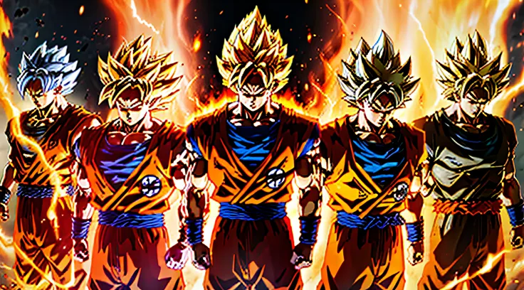 super saiyan spirit of vengeance with fire and kings