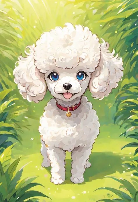 Certainly! Heres a description of a Miniature Poodle illustration in Naoki Saitos style:

"Behold a stunning work of art in Naoki Saitos signature style, featuring the charming and elegant Miniature Poodle. This exquisite illustration captures the essence ...