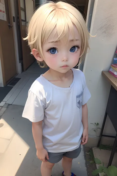 a blond、male child