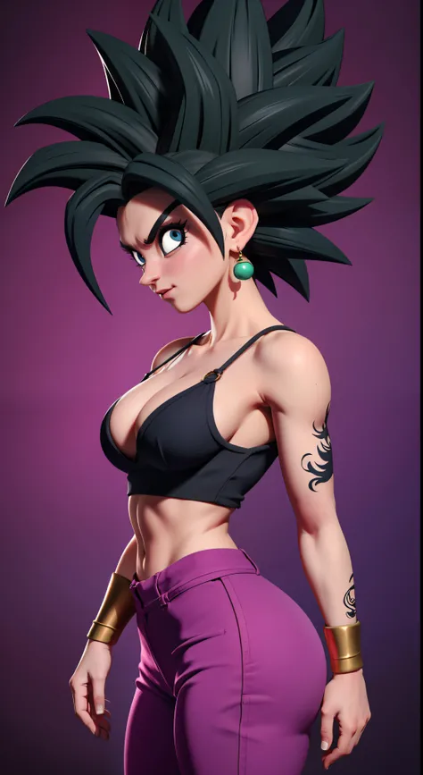 ((masterpiece)), ((proportion Aurea)), ((Dynamic)), ((natural)) ((best quality)), ((ultra-detalhado)), ((kefla dragon ball super)), {1mulher}, {black hair}:1.2, {ultra instinct}:1.4, {style dragon ball super character}, olhos pratas:1.3, seios grandes , (r...