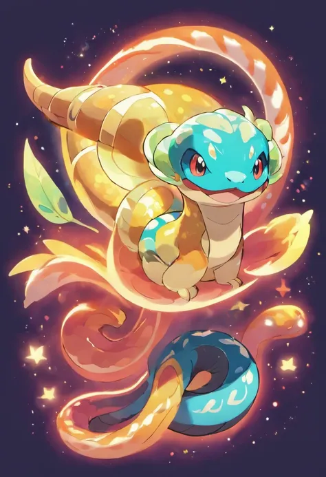 a cute baby space snake